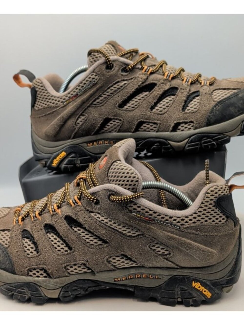Merrell Hiking Shoes Mens Moab Ventilator Vibram Waterproof US 9 Brown Outdoors
